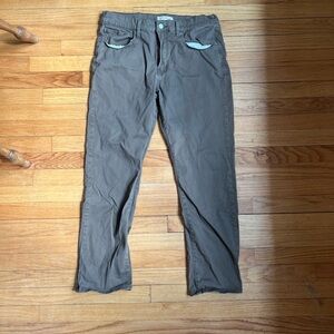 Gray Casual Pants with Light Blue Accents